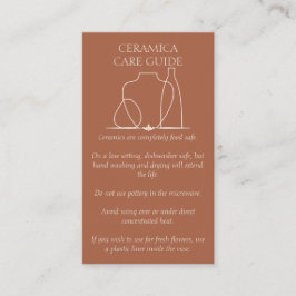 Tarjeta De Visita Instrucciones de arcilla cerámica para florero de