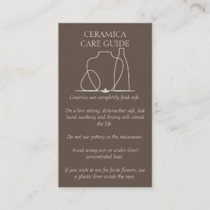 Tarjeta De Visita Instrucciones de arte de cerámica de arcilla de ja
