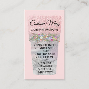 Tarjeta De Visita Instrucciones de atención de tumbler de peluca imp