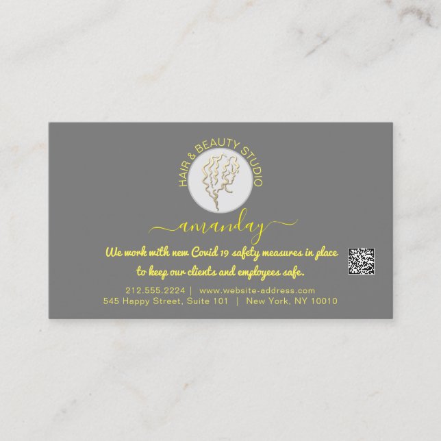 Tarjeta De Visita Instrucciones de atención médica bloquean el logot (Anverso)