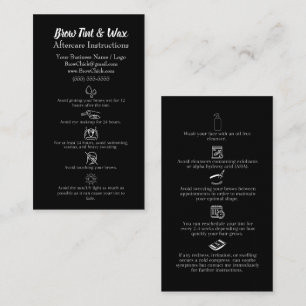 Tarjeta De Visita Instrucciones de cuidado posterior de timbre y cer