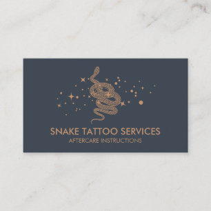 Tarjeta De Visita Instrucciones de cuidado posterior para tatuajes d