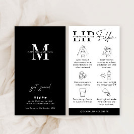 Tarjeta De Visita Instrucciones de la guía de atención posterior del