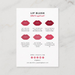 Tarjeta De Visita Instrucciones de la PMU de Lip Rubor Aftercare