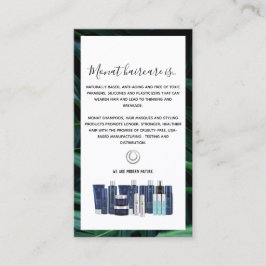 Tarjeta De Visita Instrucciones de lavado de Monat Tropical Oscuro