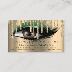 Tarjeta De Visita Instrucciones de poscuidado Extensión Eyelash Mint