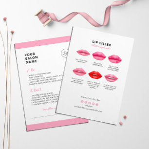 Tarjeta De Visita Instrucciones De Posología Del Llenador De Lip Iny