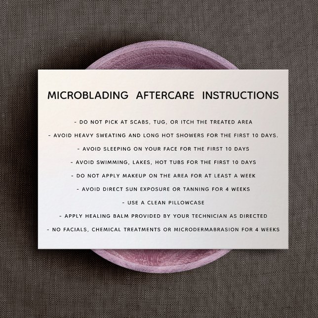 Tarjeta De Visita Instrucciones De Posología Para Microblading Busin (Subido por el creador)