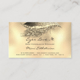 Tarjeta De Visita Instrucciones de postcuidado azotan Lux Gold Metal