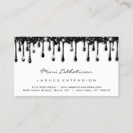 Tarjeta De Visita Instrucciones de postcuidado Lash Purpurina Perfor