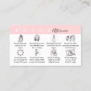 Tarjeta De Visita Instrucciones de Postoperatorio de Botox