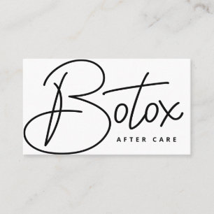 Tarjeta De Visita Instrucciones de relleno de labios con Botox Edita