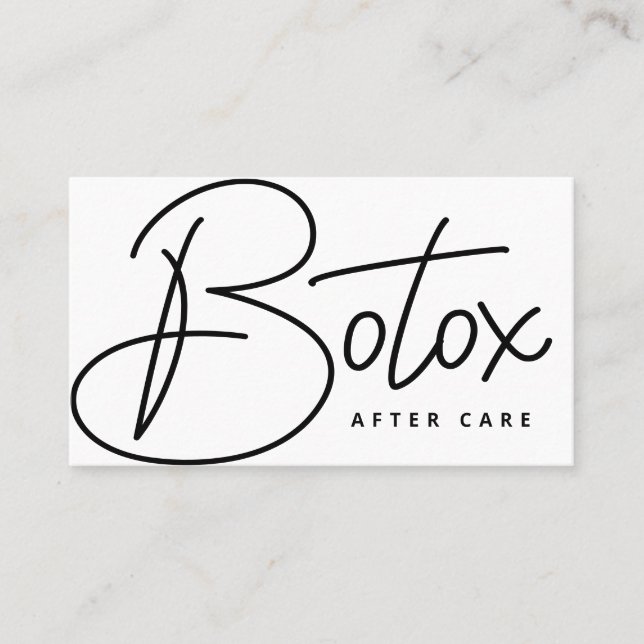Tarjeta De Visita Instrucciones de relleno de labios con Botox Edita (Anverso)