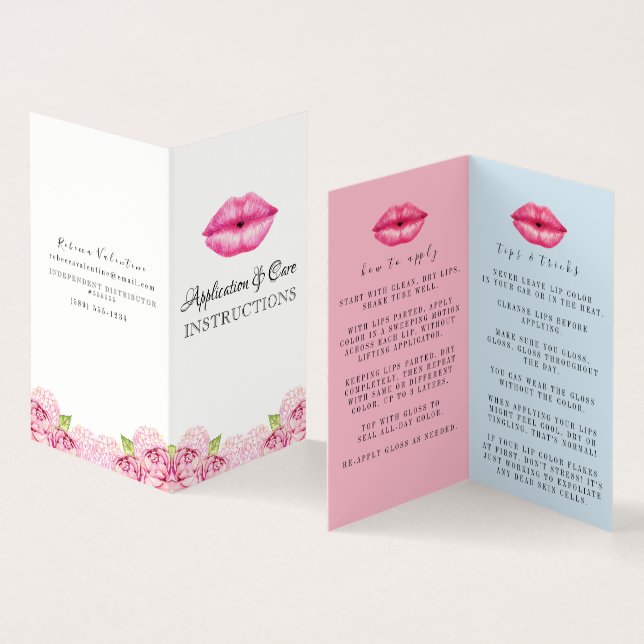 Tarjeta De Visita Instrucciones del uso de Lipsense (Interior y exterior)