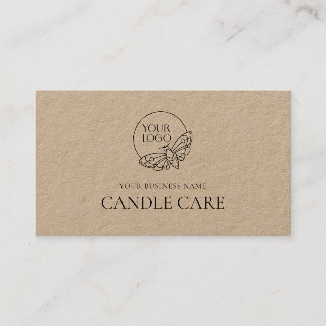 Tarjeta De Visita Instrucciones Mínimas Modernas De Atención Del Pro (Anverso)