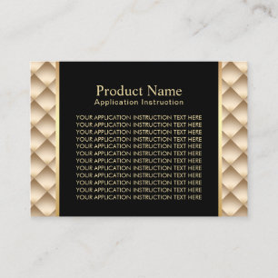 Tarjeta De Visita Instrucciones modernas del uso del oro del