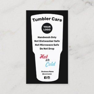Tarjeta De Visita Instrucciones para el cuidado del tumbler Añadir l