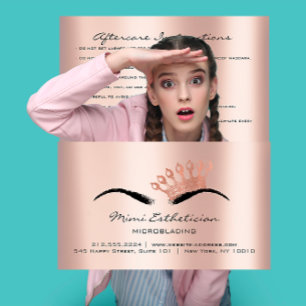 Tarjeta De Visita Instrucciones para el cuidado posterior brotan mic