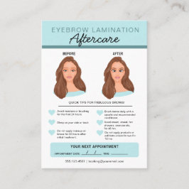 Tarjeta De Visita Instrucciones para el cuidado posterior de la Lami