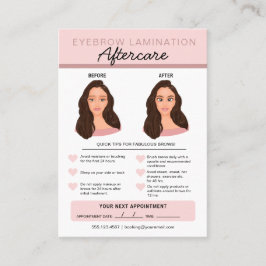 Tarjeta De Visita Instrucciones para el cuidado posterior de la Lami