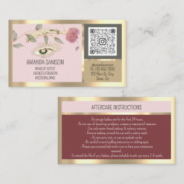 Tarjeta De Visita Instrucciones para el cuidado posterior del Rosa d