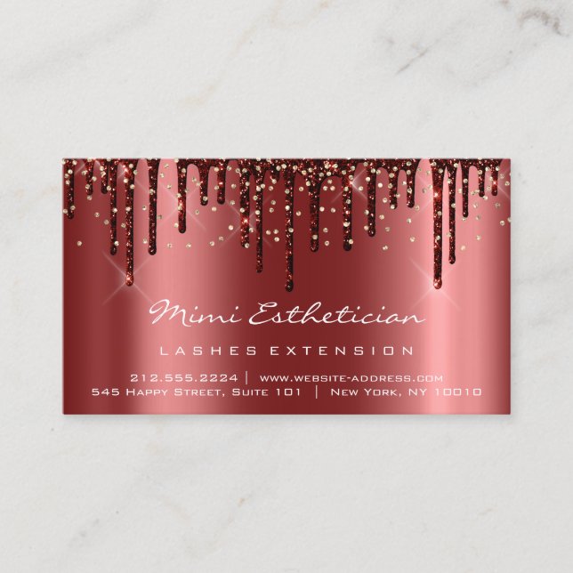 Tarjeta De Visita Instrucciones para el cuidado posterior Lash Burgu (Anverso)