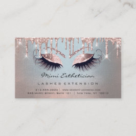 Tarjeta De Visita Instrucciones para el cuidado posterior Lash Rosa 