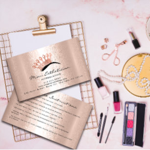 Tarjeta De Visita Instrucciones para el cuidado posterior Logotipo B