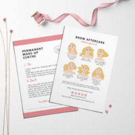 Tarjeta De Visita Instrucciones para el maquillaje permanente despué