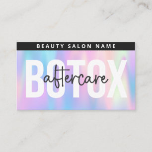 Tarjeta De Visita Instrucciones para el relleno de botox holográfic