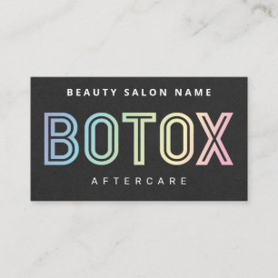 Tarjeta De Visita Instrucciones para el relleno de botox holográfic
