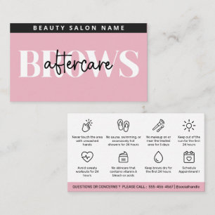 Tarjeta De Visita Instrucciones para la ceja de la PMU después de l