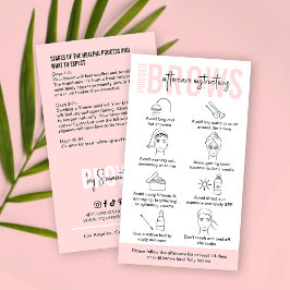 Tarjeta De Visita Instrucciones para la posología de los polvos Ombr