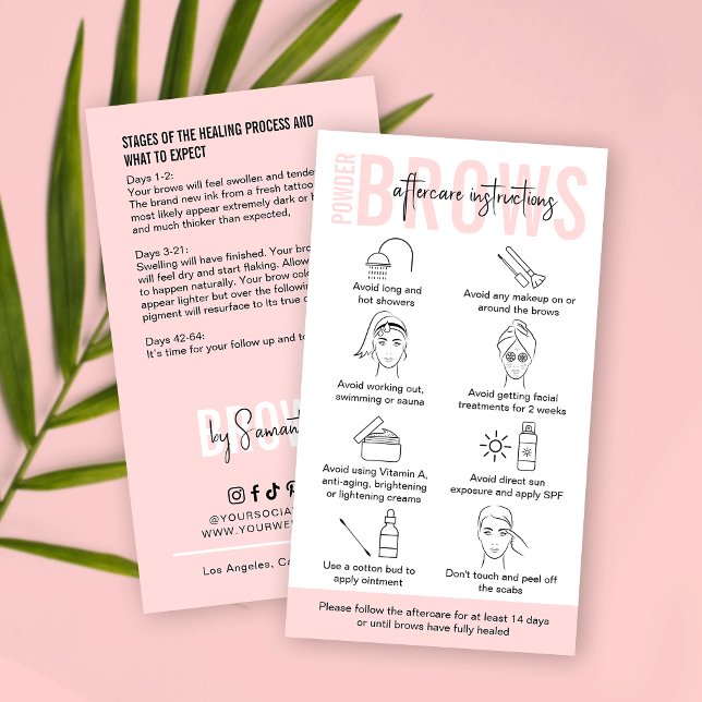 Tarjeta De Visita Instrucciones para la posología de los polvos Ombr (Subido por el creador)