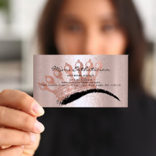 Tarjeta De Visita Instrucciones posteriores al cuidado Brows Rosa Mi