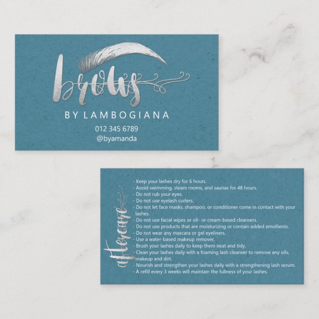 Tarjeta De Visita Instrucciones posteriores al cuidado de los miembr (Anverso / Reverso)