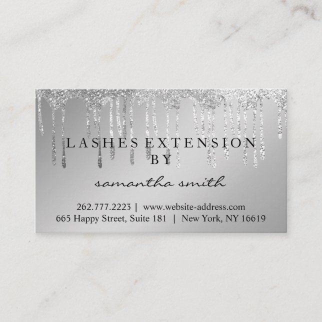 Tarjeta De Visita Instrucciones posteriores al cuidado Lash Gold Dri (Anverso)