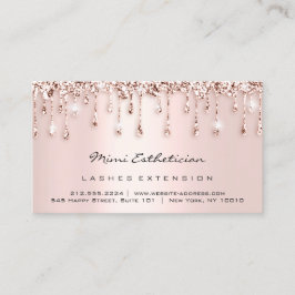 Tarjeta De Visita Instrucciones posteriores al tratamiento Lash Rosa