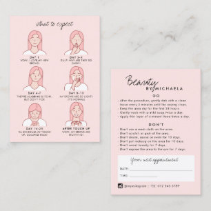 Tarjeta De Visita Instrucciones y Cita para la atención posterior al