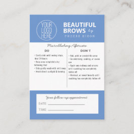 Tarjeta De Visita Instrucciones y citas de atención posterior al mic