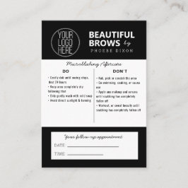 Tarjeta De Visita Instrucciones y citas de atención posterior al mic