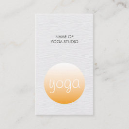 Tarjeta De Visita Instructor blanco de la yoga de Orang de la