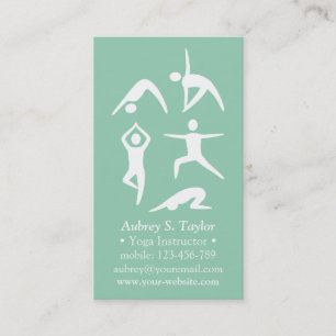 Tarjeta De Visita Instructor de 5 Posturas de Yoga para Principiante