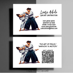 Tarjeta De Visita Instructor de Artes Marciales Aikido