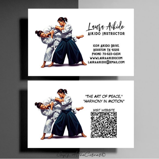 Tarjeta De Visita Instructor de Artes Marciales Aikido (Subido por el creador)