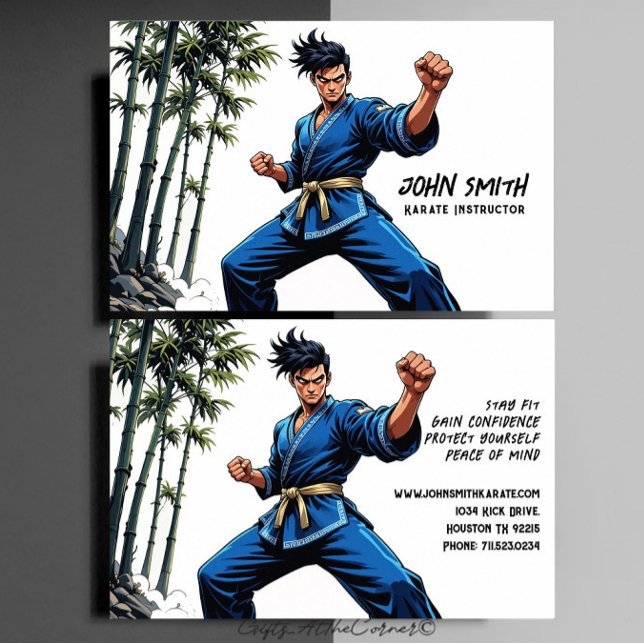 Tarjeta De Visita Instructor de artes marciales de Karate (Subido por el creador)