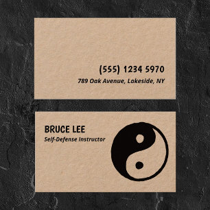 Tarjeta De Visita Instructor de artes marciales Premium