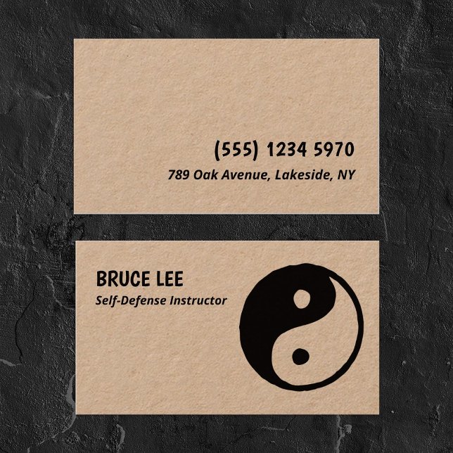 Tarjeta De Visita Instructor de artes marciales Premium (Martial Arts Instructor Business Cards)