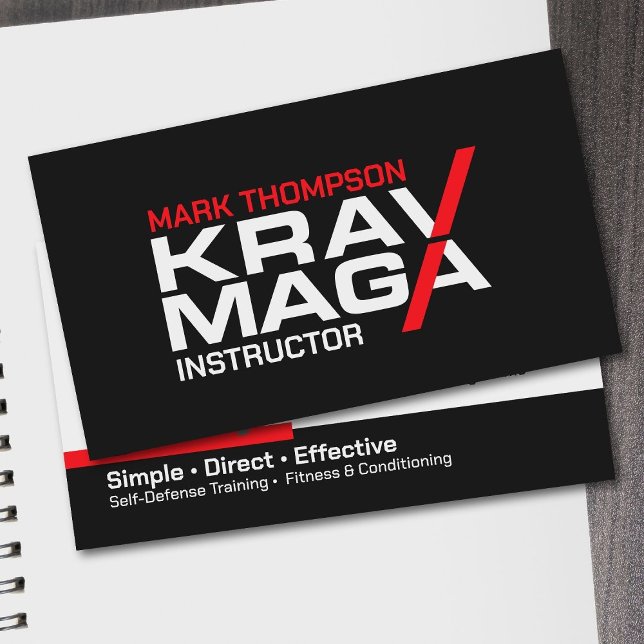 Tarjeta De Visita Instructor de autodefensa de Krav Maga (Subido por el creador)