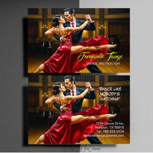 Tarjeta De Visita Instructor de baile